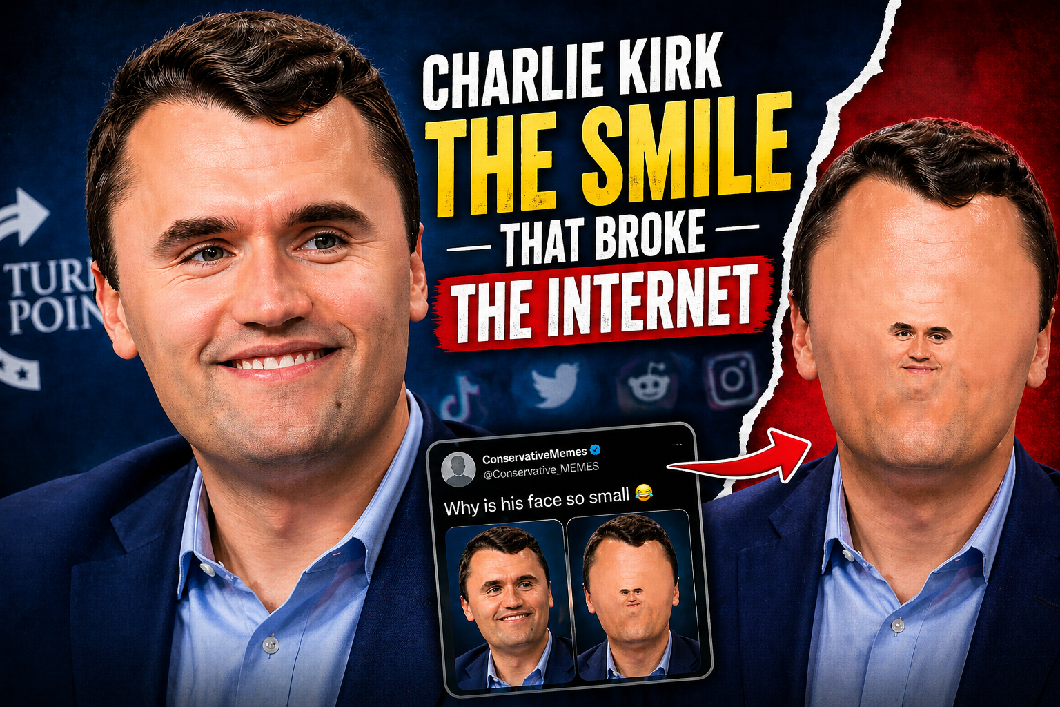 Charlie Kirk Smile Explained The Viral Meme Small Face Theory